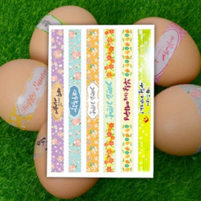 달걀꾸미기 띠스티커(4장) DB003